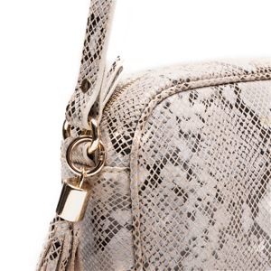 Bandolera Quirelli para Mujer con Correa Ajustable Estilo 020102 Serpiente Gris