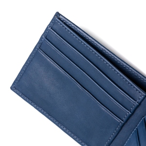 Billetera Quirelli para Hombre con Refuerzo Interno Estilo 070101 Azul