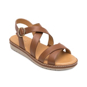 Sandalia Confort Casual Flexi para Mujer 100% Piel Estilo 100227 Tan