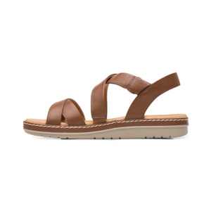 Sandalia Confort Casual Flexi para Mujer 100% Piel Estilo 100227 Tan