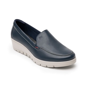 Loafer Con Plataforma Flexi para Mujer con Suela Extra Ligera Estilo 104806 Azul
