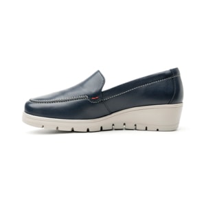 Loafer Con Plataforma Flexi para Mujer con Suela Extra Ligera Estilo 104806 Azul