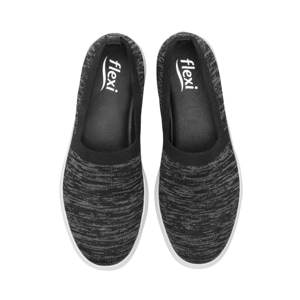 Slip On Tejido Flexi para Mujer con Ligereza y Suavidad Estilo 104918 Negro
