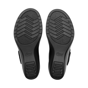 Sandalia Cuña Baja Flexi para Mujer Estilo 116023 Negro