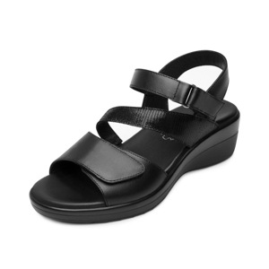 Sandalia Cuña Baja Flexi para Mujer Estilo 116023 Negro