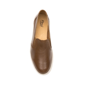 Slip On Flexi para Mujer con Piel Extra Suave Estilo 119302 Tan
