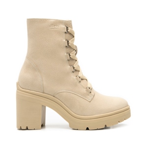 Bota Militar Flexi para Mujer con Cierre Interno Estilo 119607 Beige