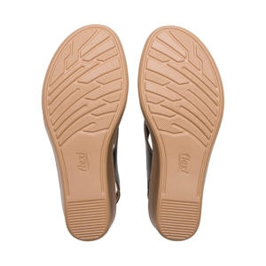 Sandalia Cuña Baja Flexi para Mujer Estilo 123716 Antimonio