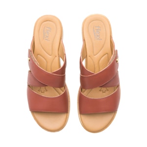 Sandalia Cuña Confort Flexi para Mujer Estilo 124209 Terracota