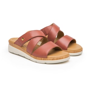 Sandalia Cuña Confort Flexi para Mujer Estilo 124209 Terracota