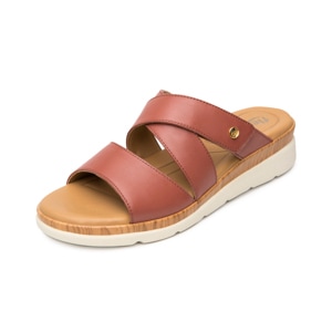 Sandalia Cuña Confort Flexi para Mujer Estilo 124209 Terracota