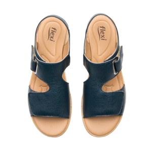 Sandalia Cuña Confort Flexi para Mujer Estilo 124210 Marino