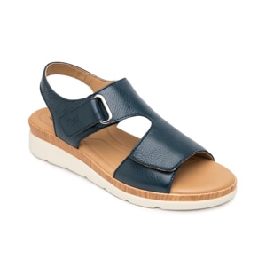 Sandalia Cuña Confort Flexi para Mujer Estilo 124210 Marino