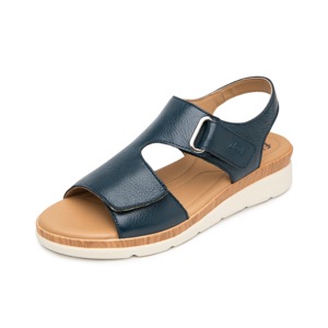 Sandalia Cuña Confort Flexi para Mujer Estilo 124210 Marino