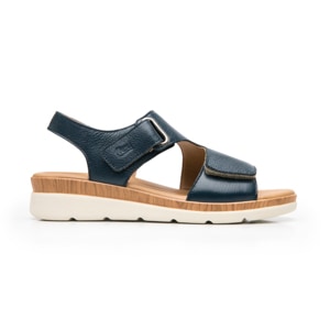 Sandalia Cuña Confort Flexi para Mujer Estilo 124210 Marino