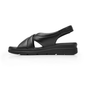 Sandalia Cuña Confort Flexi para Mujer Estilo 124212 Negro