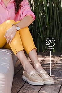 Mocasín Herraje Flexi para Mujer con Suela Extra Ligera Estilo 126706 Oro