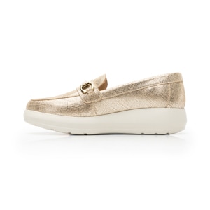 Mocasín Herraje Flexi para Mujer con Suela Extra Ligera Estilo 126706 Oro