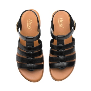 Sandalia De Plataforma Flexi para Mujer Estilo 127707 Negro