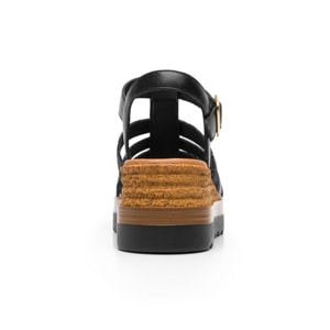 Sandalia De Plataforma Flexi para Mujer Estilo 127707 Negro