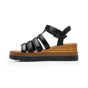 Sandalia De Plataforma Flexi para Mujer Estilo 127707 Negro