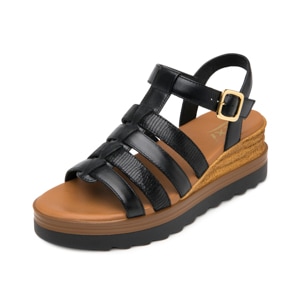 Sandalia De Plataforma Flexi para Mujer Estilo 127707 Negro