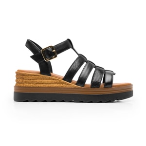 Sandalia De Plataforma Flexi para Mujer Estilo 127707 Negro