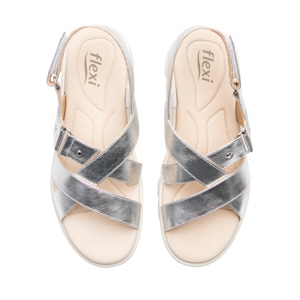 Sandalia Plataforma Casual Flexi para Mujer Estilo 128513 Plata