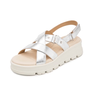 Sandalia Plataforma Casual Flexi para Mujer Estilo 128513 Plata