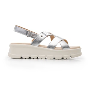 Sandalia Plataforma Casual Flexi para Mujer Estilo 128513 Plata