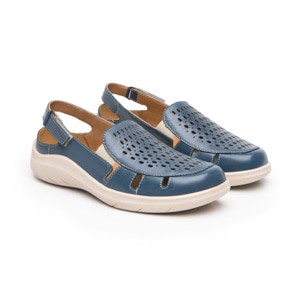Mule Adaptable Al Pie Flexi para Mujer Estilo 128706 Azul