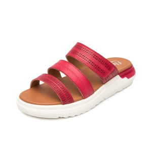 Sandalia De Confort Flexi para Mujer Estilo 129404 Rojo