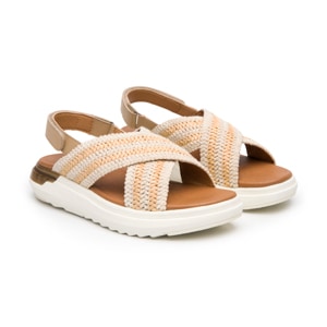Sandalia De Confort Flexi para Mujer Estilo 129405 Beige