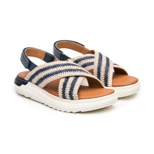 Sandalia De Confort Flexi para Mujer Estilo 129405 Marino