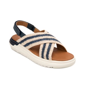 Sandalia De Confort Flexi para Mujer Estilo 129405 Marino