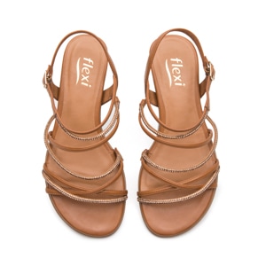 Sandalia Casual Flexi para Mujer Estilo 131301 Tan