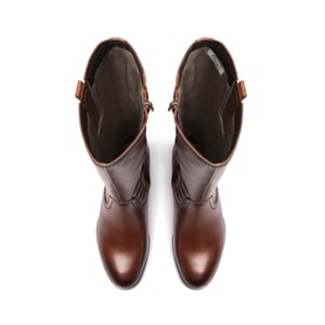 Bota Alta Tacón Exclusivo Flexi para Mujer Estilo 132302 Cognac