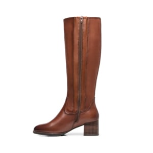 Bota Alta Tacón Exclusivo Flexi para Mujer Estilo 132302 Cognac
