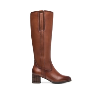 Bota Alta Tacón Exclusivo Flexi para Mujer Estilo 132302 Cognac