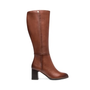 Bota Alta Tacón Exclusivo Flexi para Mujer Estilo 132401 Cognac