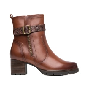 Botín Tacón Medio Exclusivo Flexi para Mujer Estilo 132501 Cognac