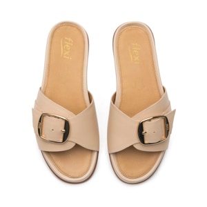 Sandalia Confort Casual Flexi para Mujer Estilo 133601 Crema