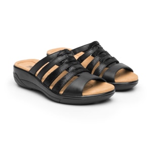 Sandalia Cuña Confort Flexi para Mujer Estilo 133701 Negro