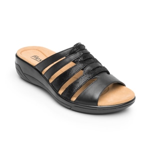 Sandalia Cuña Confort Flexi para Mujer Estilo 133701 Negro