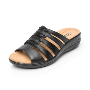 Sandalia Cuña Confort Flexi para Mujer Estilo 133701 Negro
