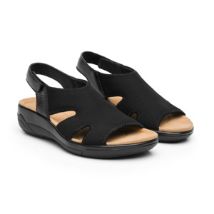 Sandalia Cuña Confort Flexi para Mujer Estilo 133703 Negro