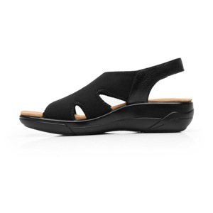 Sandalia Cuña Confort Flexi para Mujer Estilo 133703 Negro