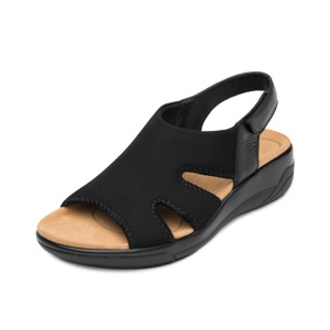 Sandalia Cuña Confort Flexi para Mujer Estilo 133703 Negro