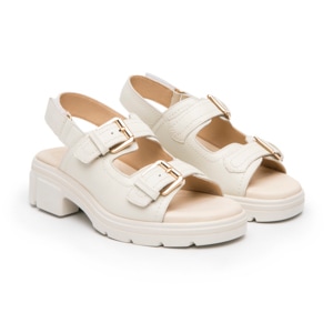 Sandalia Casual Chunky Flexi para Mujer Estilo 133805 Hueso