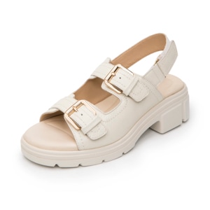 Sandalia Casual Chunky Flexi para Mujer Estilo 133805 Hueso